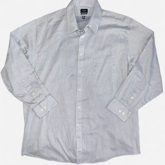 Grey Wrinkle Free Long Sleeve Button Up Dress Shirt from Arrow - Picture 1 of 6
